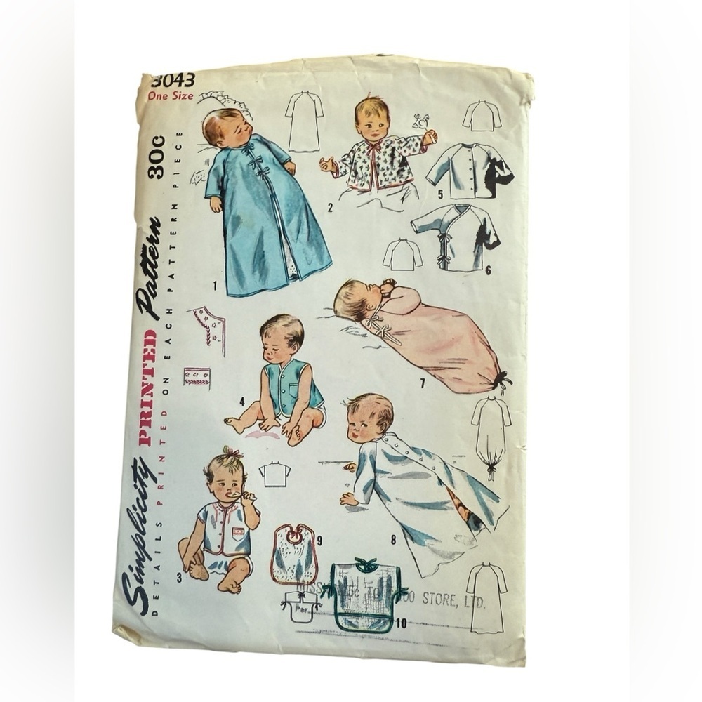 1960s Simplicity 5163 Vintage Sewing Pattern Infant Layette, Rare find, vintage - Picture 4 of 8